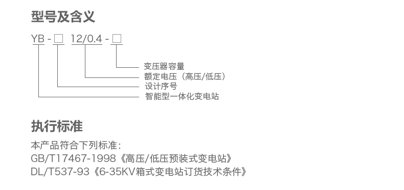 路灯箱变型号含义